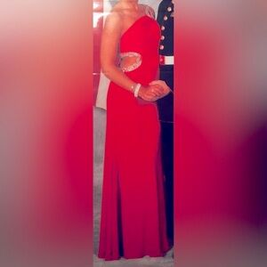 GIGI One Shoulder Formal Gown with Gorgeous Beading Details